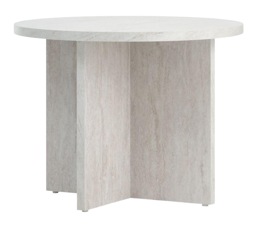 Стол кофейный из травертина d 55 см (112ecd08)