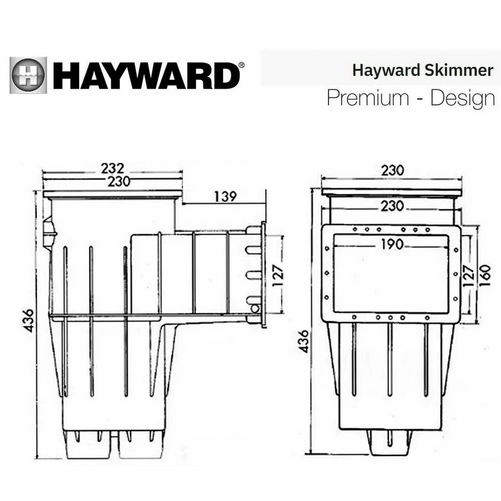 Скіммер Hayward 3110 PREMIUM Standart під бетон - фото 2