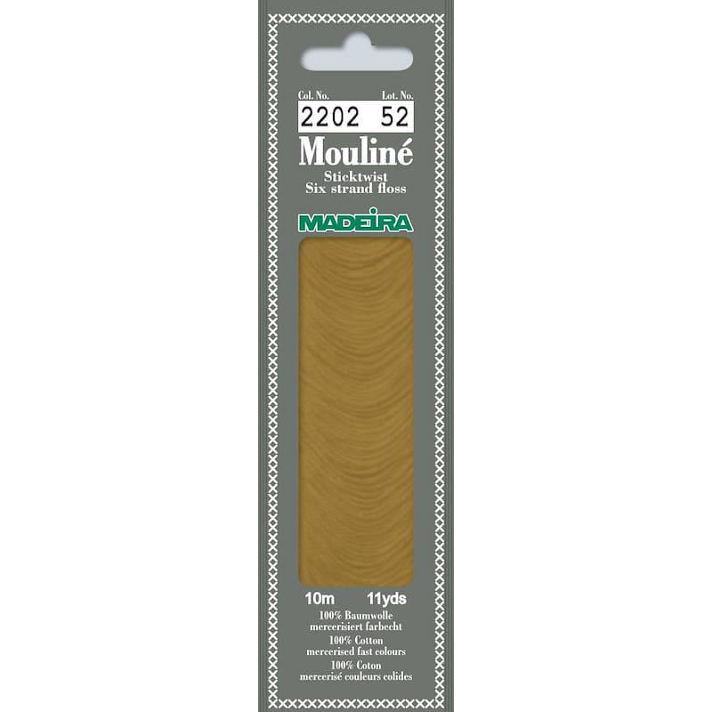 Нити 2202 Mouline Оливково-золотой