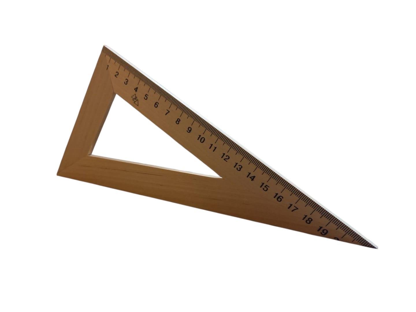 Линейка-треугольник деревянная 20 см (26404722) - фото 2