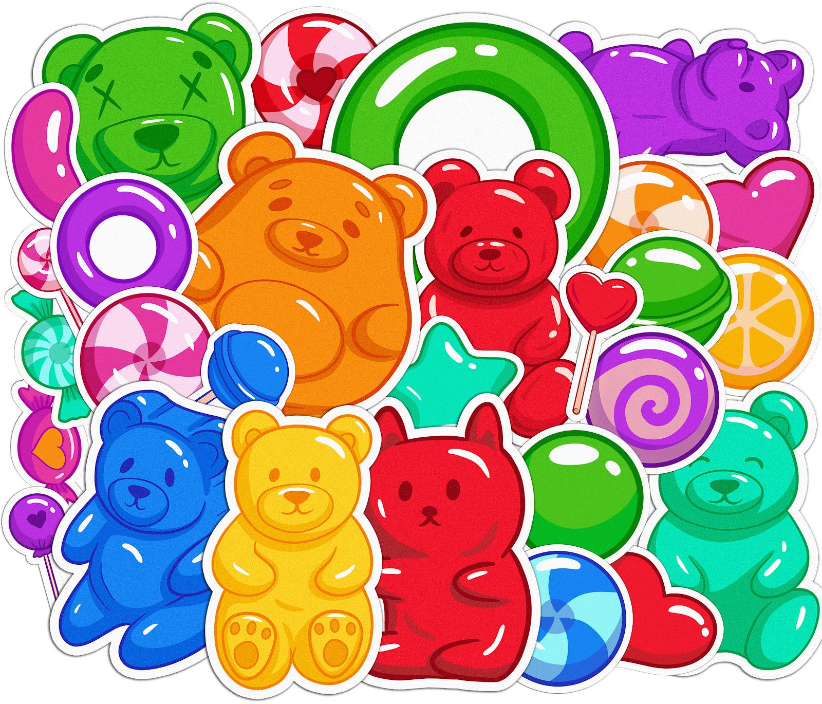 Набор стикеров Lex Altern Желейные мишки виниловые 29 шт. - фото 2 Набор стикеров Lex Altern Желейные мишки виниловые 29 шт. - фото 2