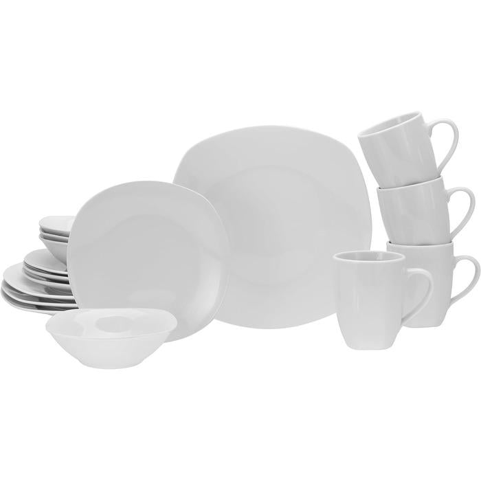 Столовий сервіз Creatable Square на 4 персони 16 пр. Білий (33494339)