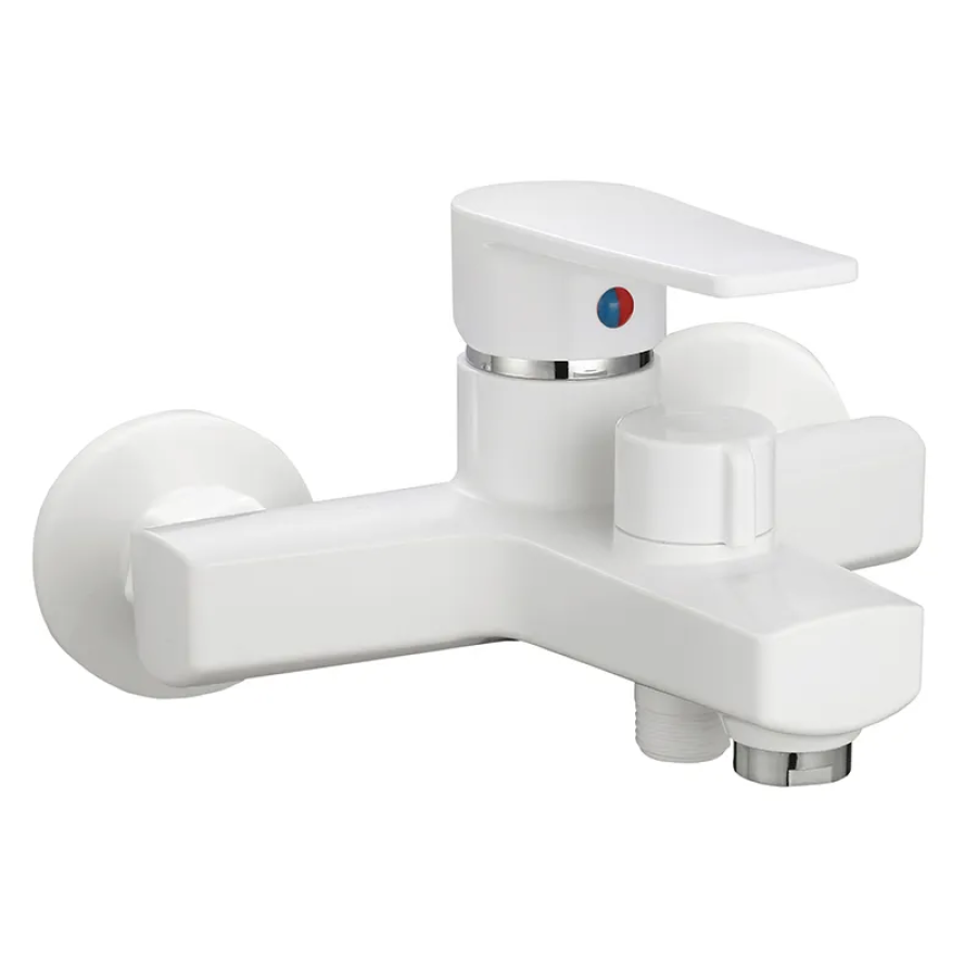 Смеситель для ванной однорычажный PLAMIX Leo-009 White (PM0633)