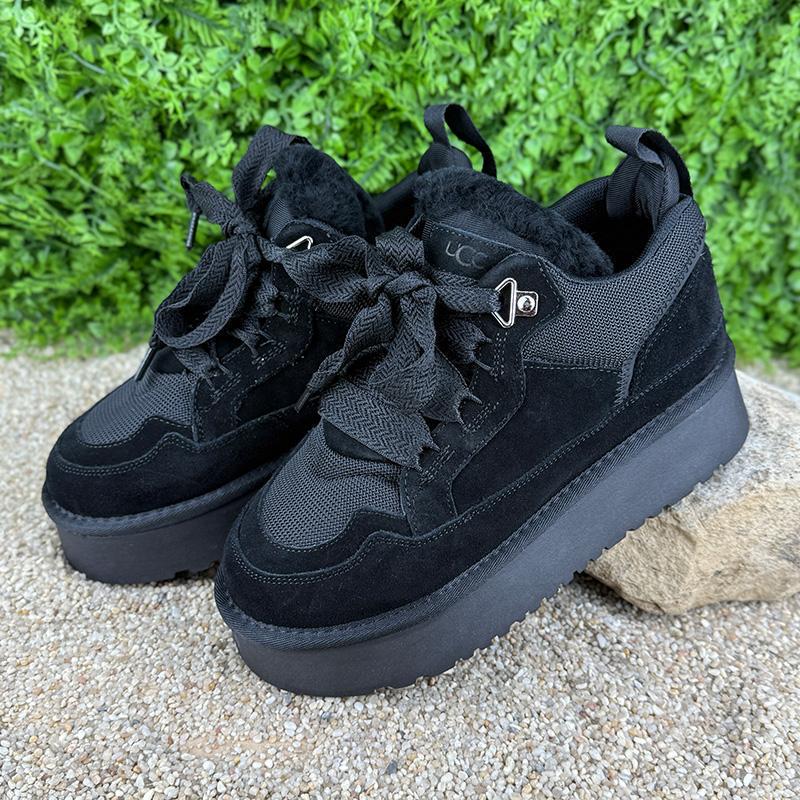 Кеди жіночі замшеві на шнурівці Е-002075-1 p. 39 25 см Чорний (117761133) - фото 2