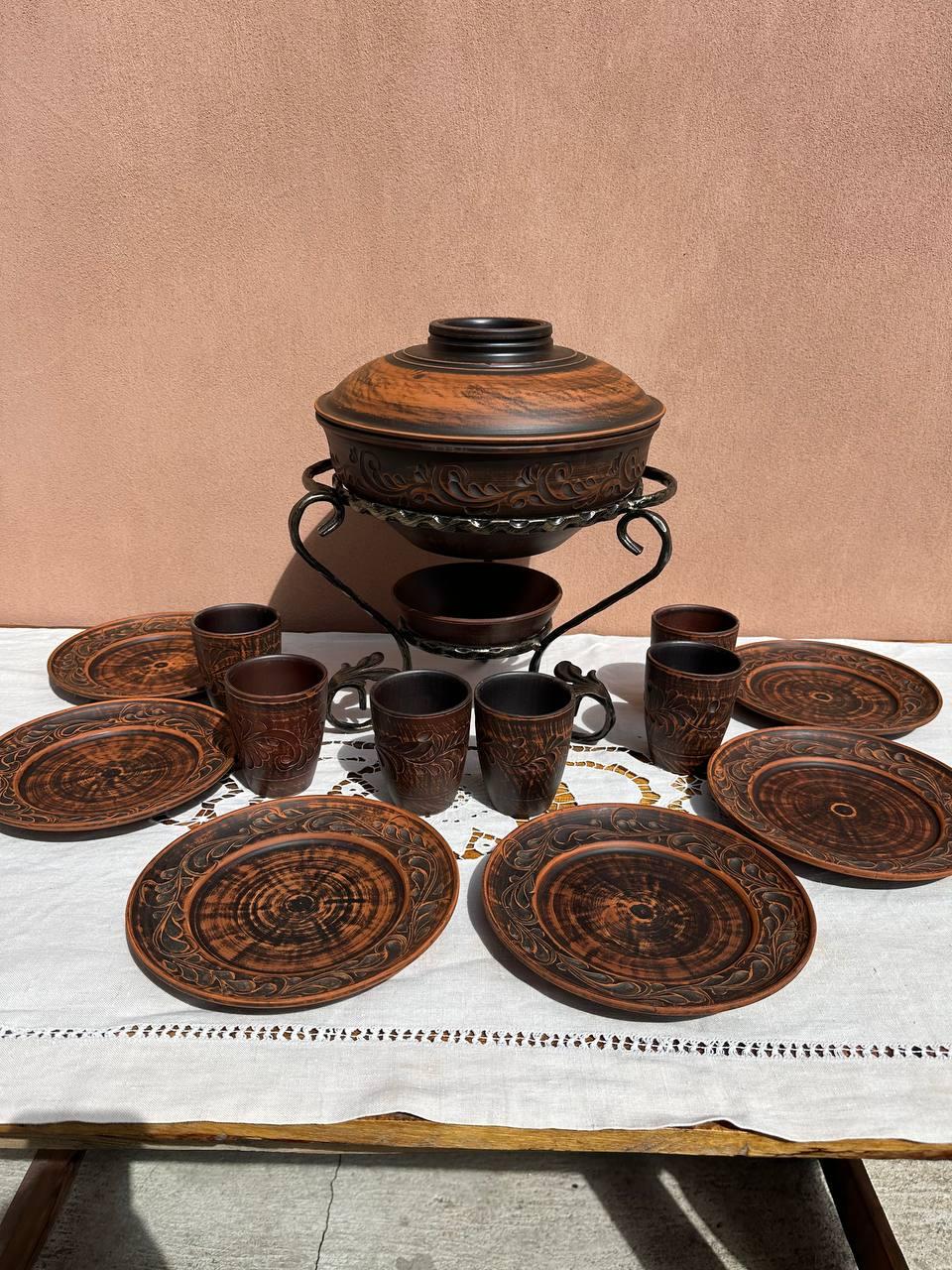 Набір посуду Слов'яночка з червоної глини (2607437248) - фото 3 Набір посуду Слов'яночка з червоної глини (2607437248) - фото 3