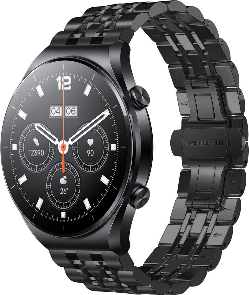 Браслет металлический Spinye для Xiaomi Watch S1 (Acttive) Black (28964-2B)