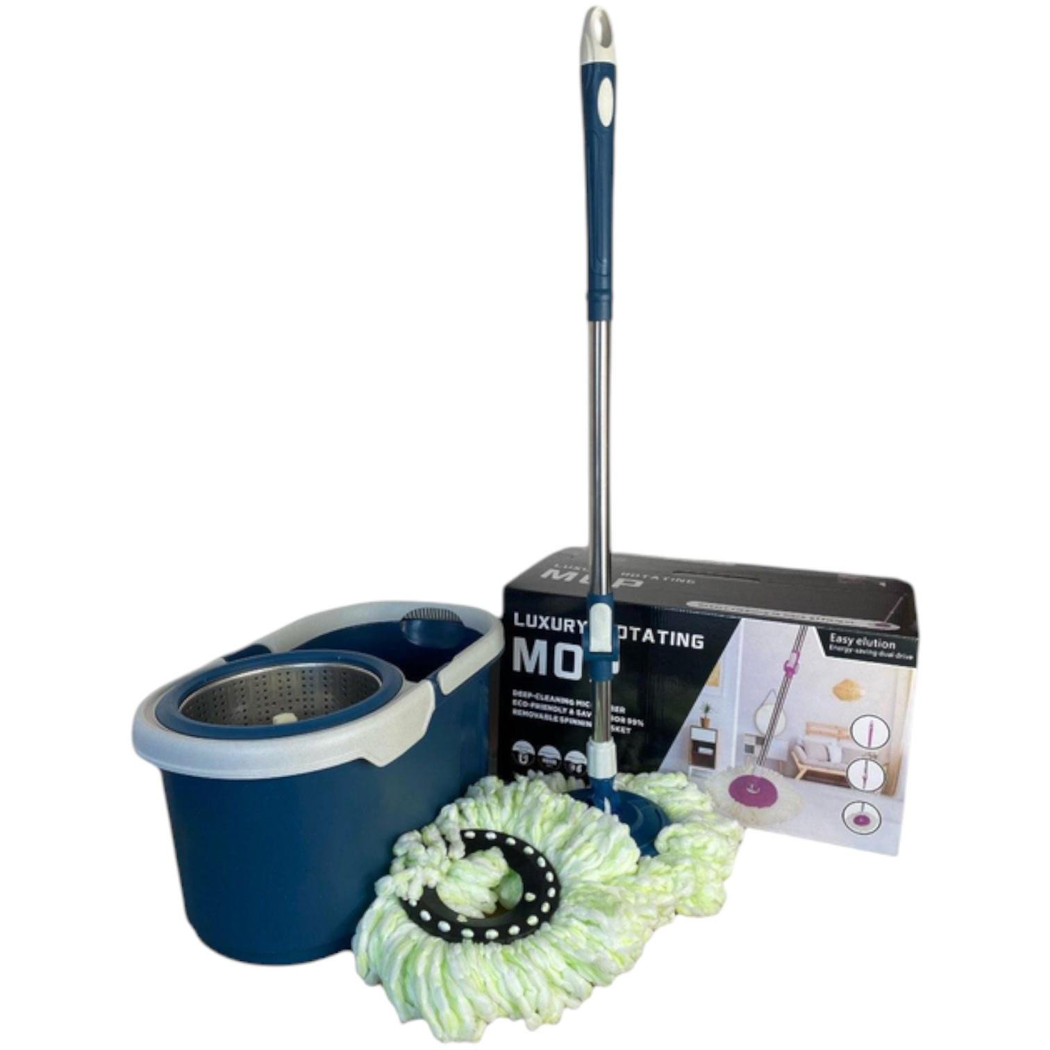 Набор для уборки Easy Mop 021 универсальная швабра с отжимом-центрифугой и ведром Синий (147-46-43025) Набор для уборки Easy Mop 021 универсальная швабра с отжимом-центрифугой и ведром Синий (147-46-43025)