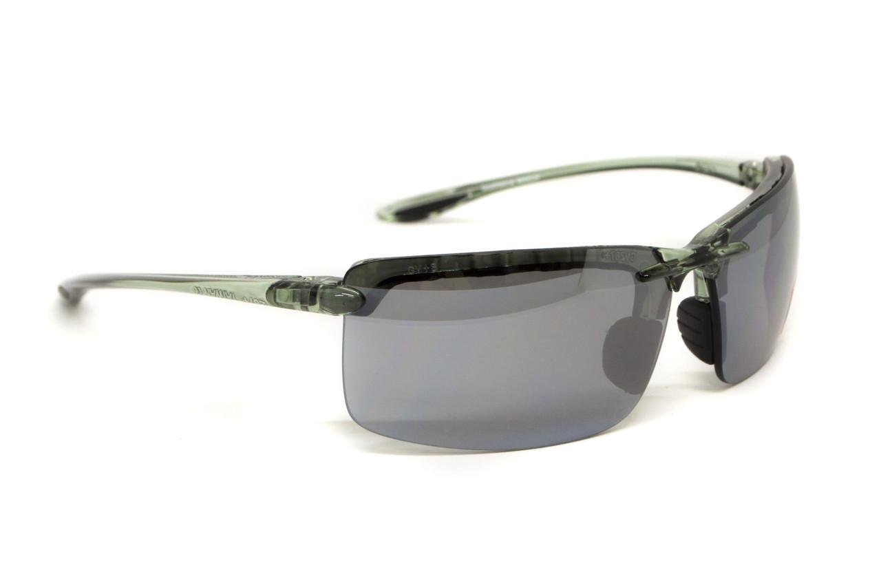 Очки защитные Global Vision Wheelin Crystal зеркальные Серый в серой полупрозрачной оправе (69962426490402)