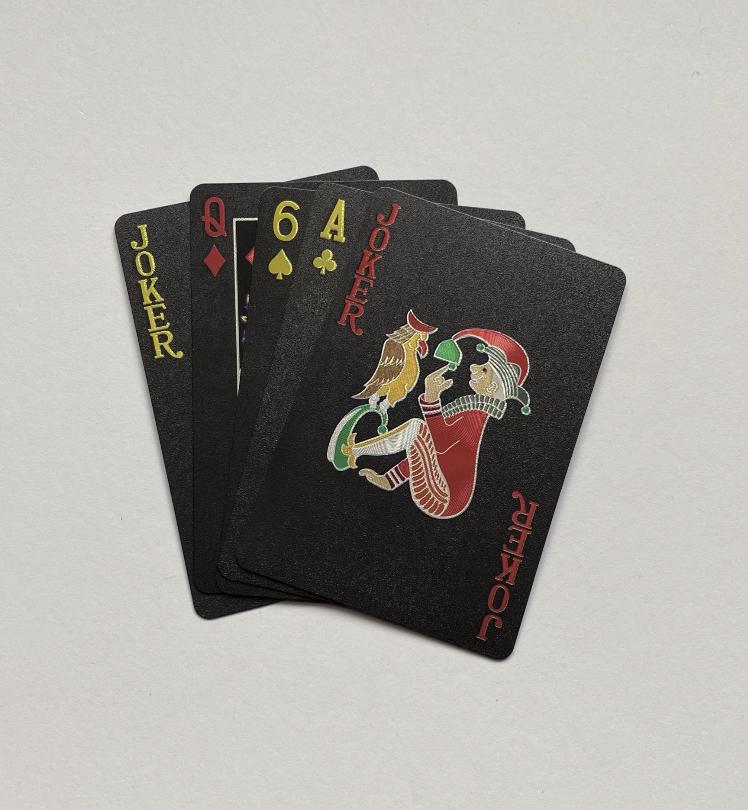 Игральные покерные карты пластиковые Black Space multi 52 карты - фото 2