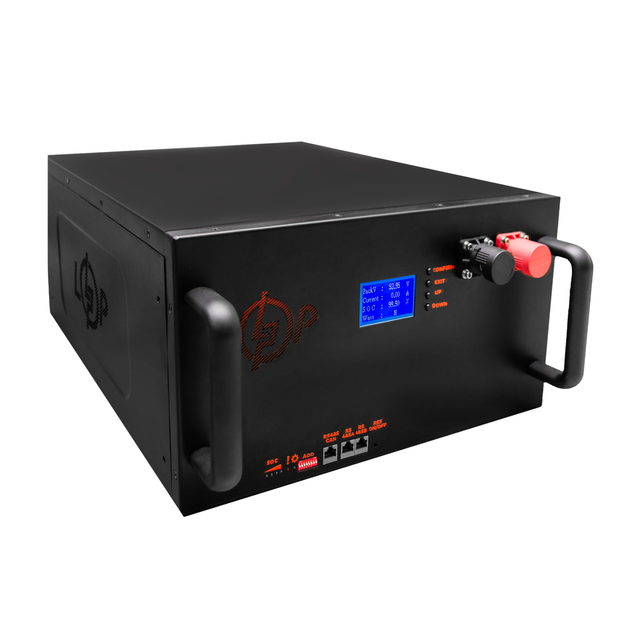 Аккумулятор LP LiFePO4 25,6V-280 Ah 7168Wh BMS 200A/100А LCD Smart RM RS485/CAN металл