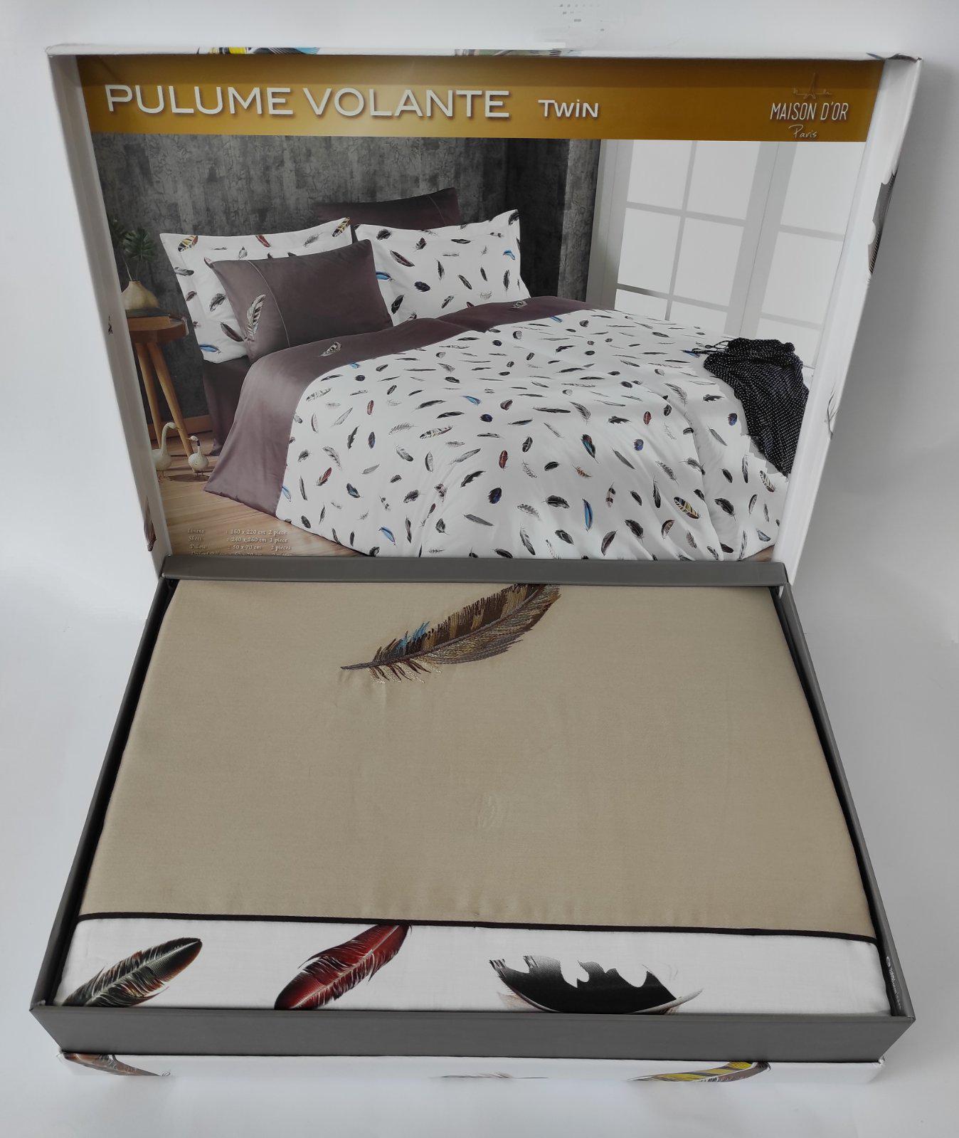 Комплект постельного белья Maison D'or семейный Pulume Volante Beige (CN7043)