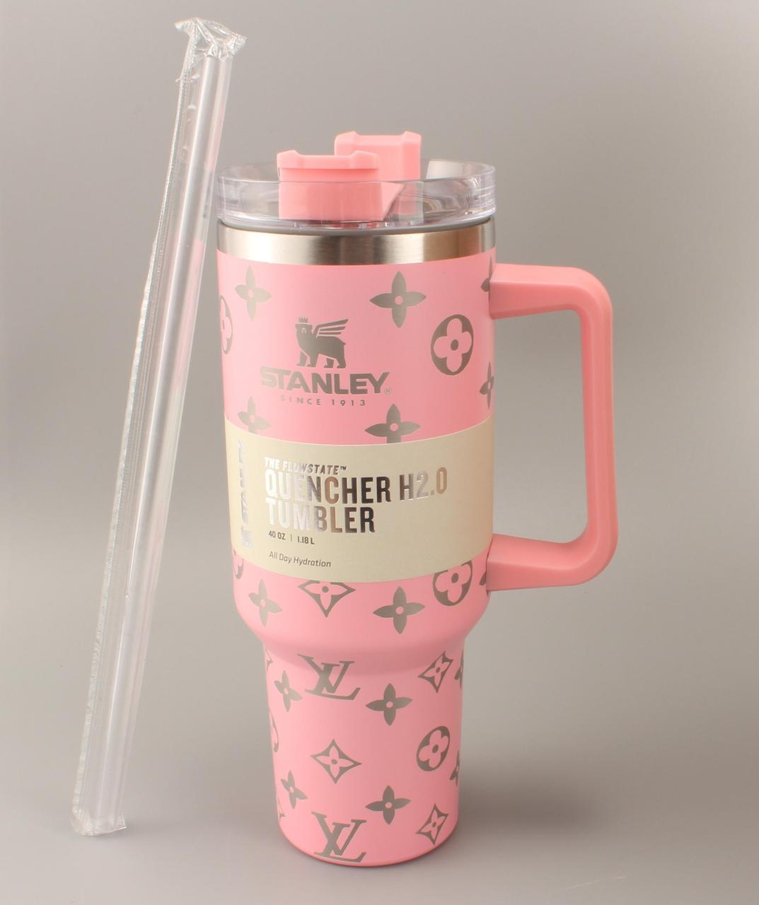Термочашка Stanley Quencher H2.0 Tumbler из нержавеющей стали 1,18 л Soft Pink Monogram (KT6007839)
