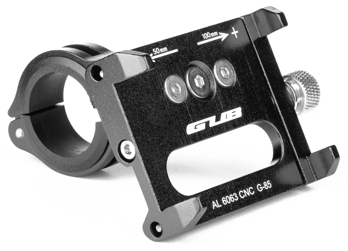 Тримач для телефона на велосипед на кермо/винос GUB G-85 алюмінієвий Чорний (GUB_G-85_BK)