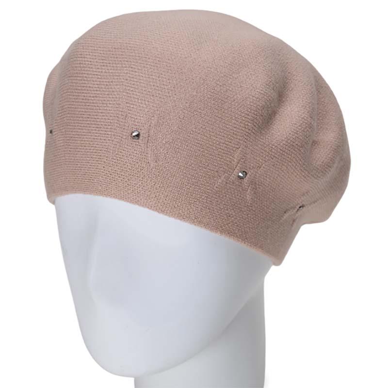 Берет женский Novita Лютик двойной из вискозной пряжи L р. 57-58 Бежевый (116109)