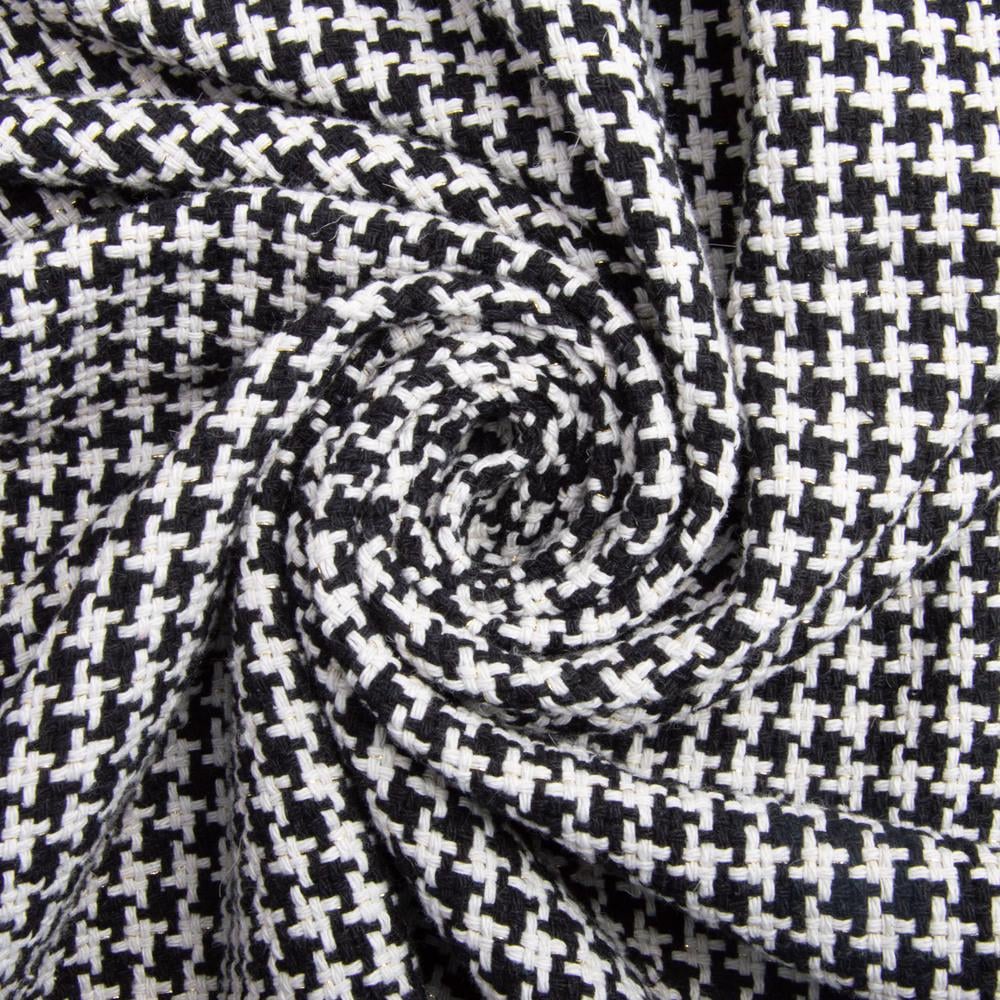 Ткань костюмная AT-26537 Звездочка рогожка 415 гр/м2 150 см Черный (26215)