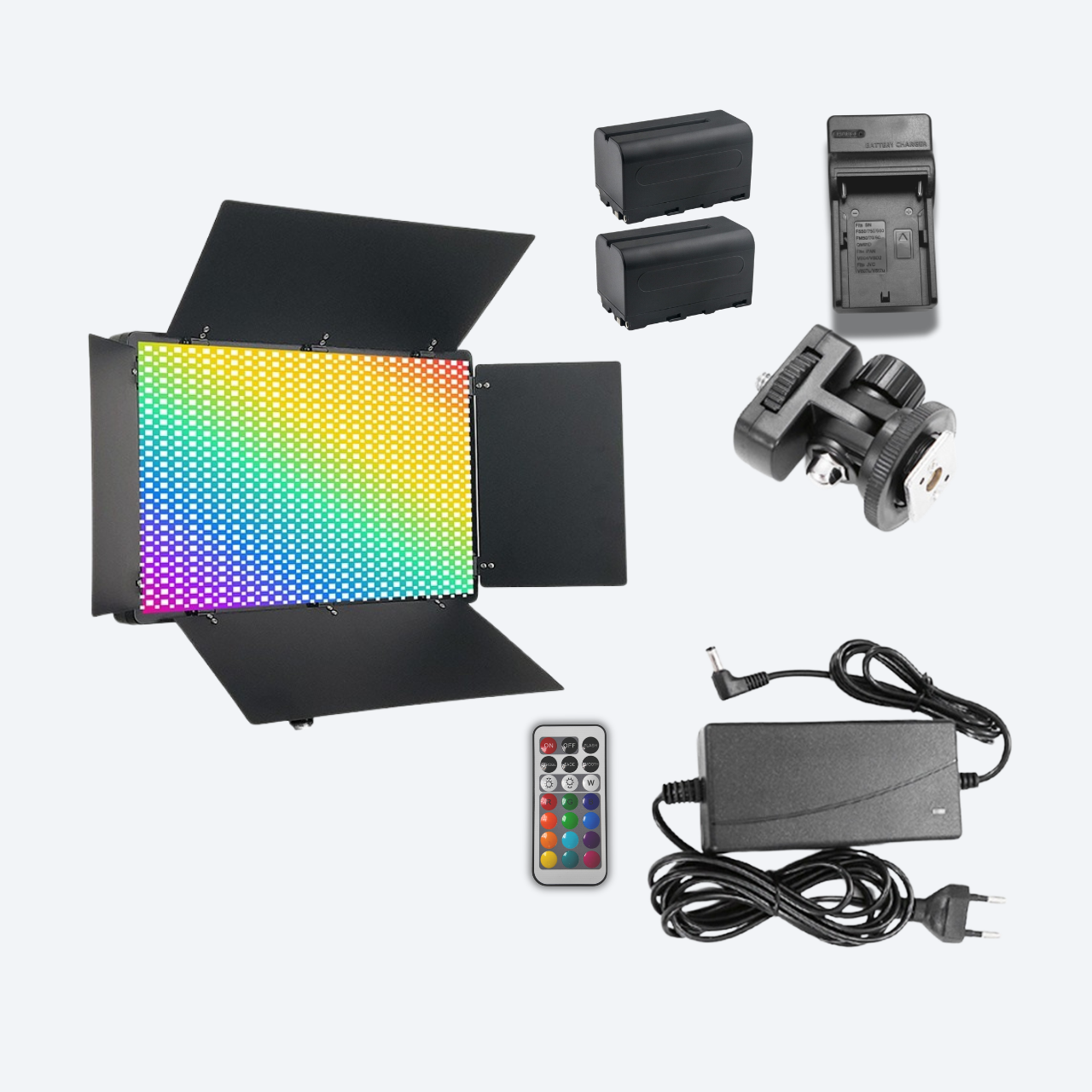 Светодиодная панель U800+ RGB Varicolor 3200-5600K с 2 аккумуляторами 4400 mAh и пультом