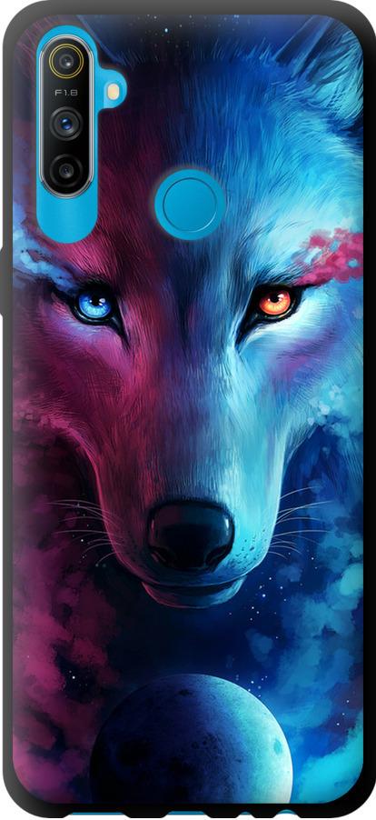 Чехол на Realme C3 Арт-волк (3999b-1889-42517)