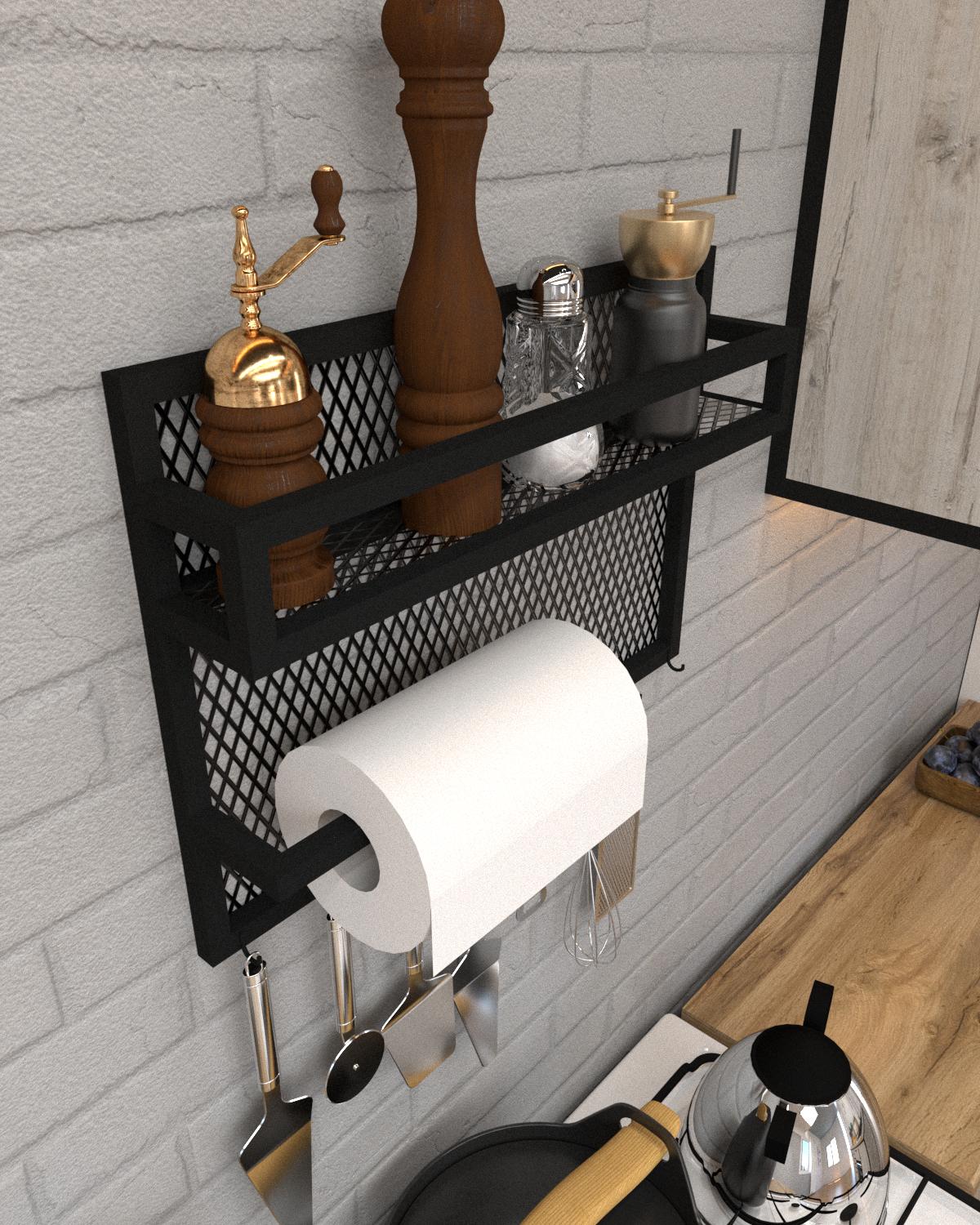 Полиця-органайзер кухонна EcoLoft Торен MTL-1436 в стилі лофт (33497882)