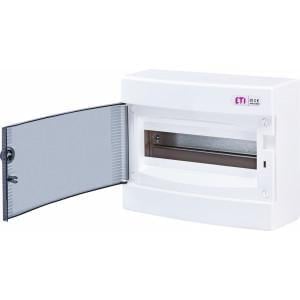 Щит розподільчий пластиковий ETI ECT 12PT навісний 12 модулів IP40 прозорі дверцята Білий (1101001)