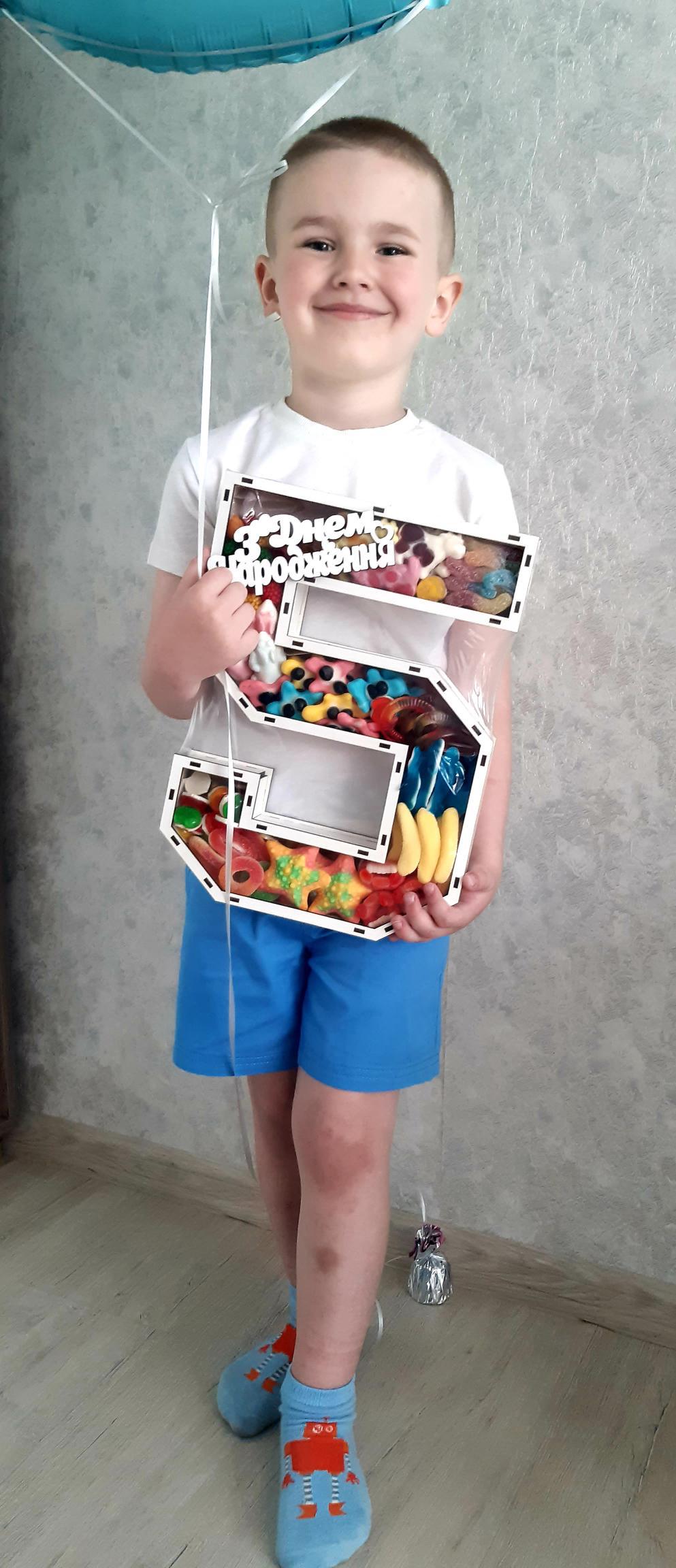 Подарочный бокс сладкий Цифра 5 с желе (2508138350) - фото 2