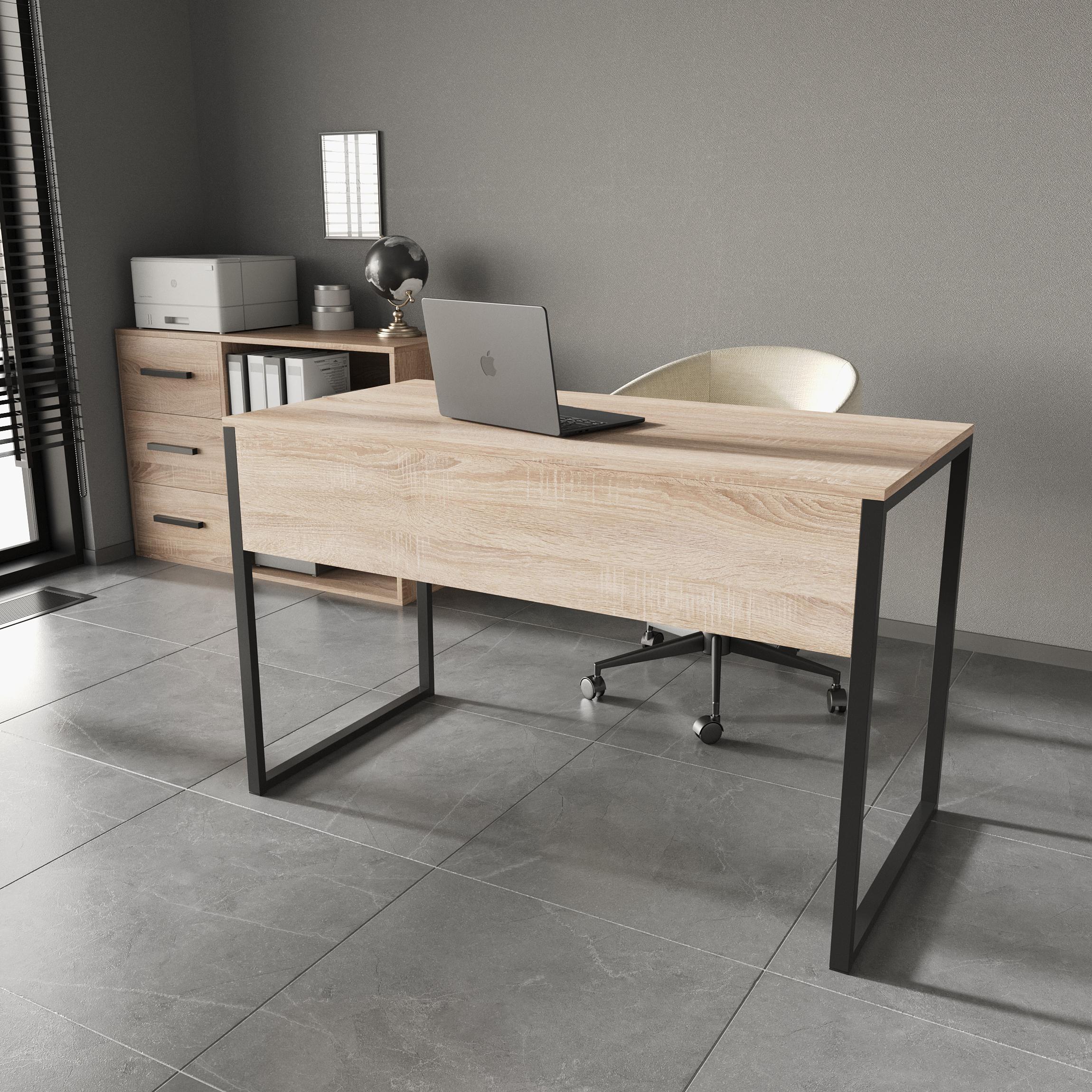 Стол письменный лофт Серия 04 1400х700х16 мм Дуб сонома (23505962) - фото 1 Стол письменный лофт Серия 04 1400х700х16 мм Дуб сонома (23505962) - фото 1