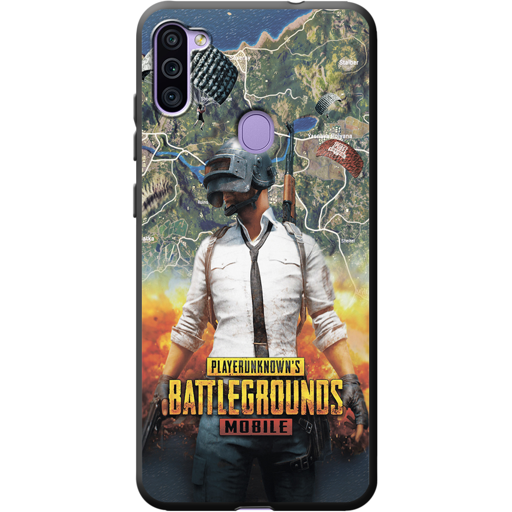 Чехол Boxface Samsung A115 Galaxy A11 PUBG Mobile Черный силикон (39628-up2309-40216)