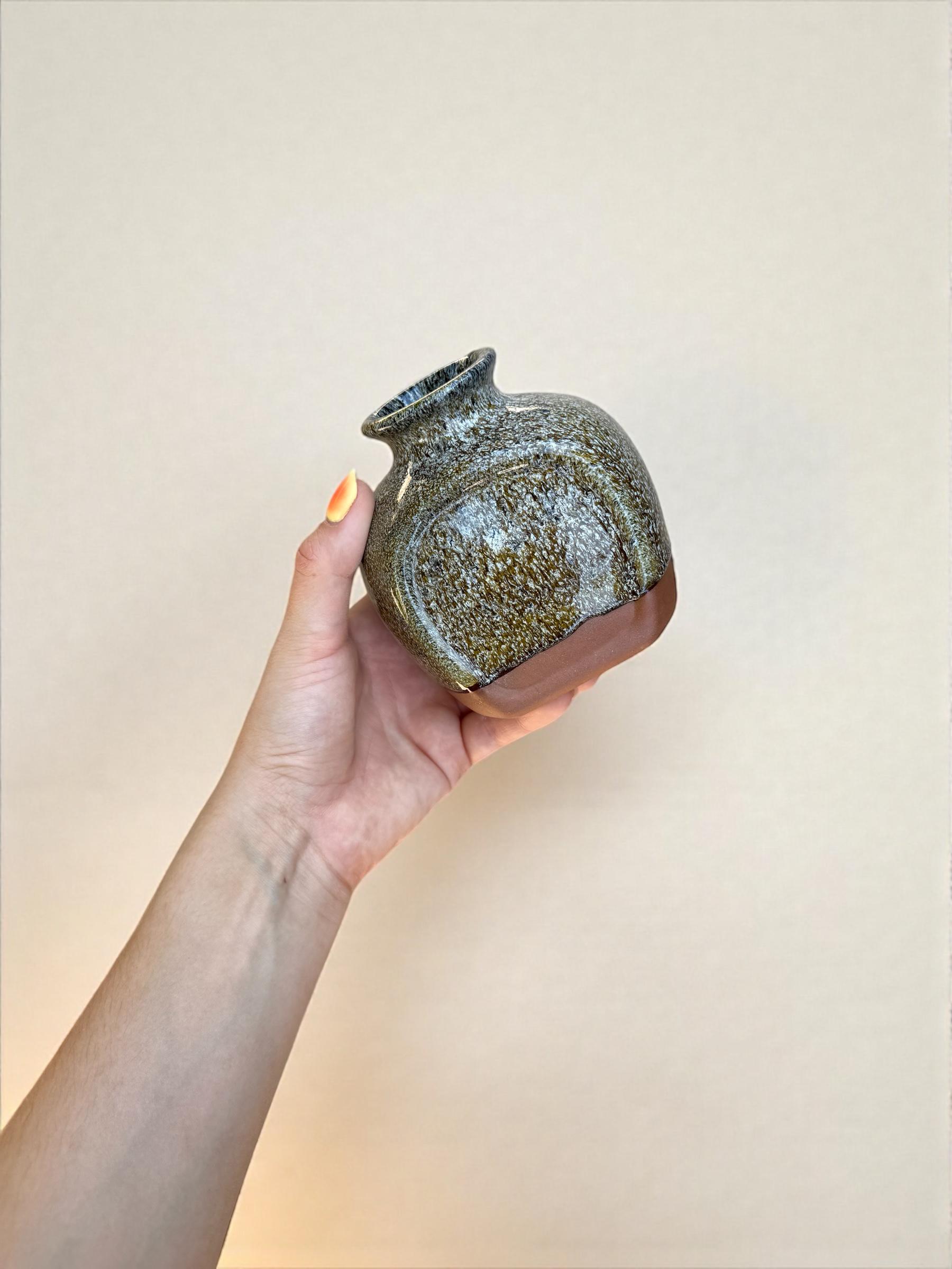 Ваза квадратная ручной работы 9,5 см Желтый (28783219) - фото 3