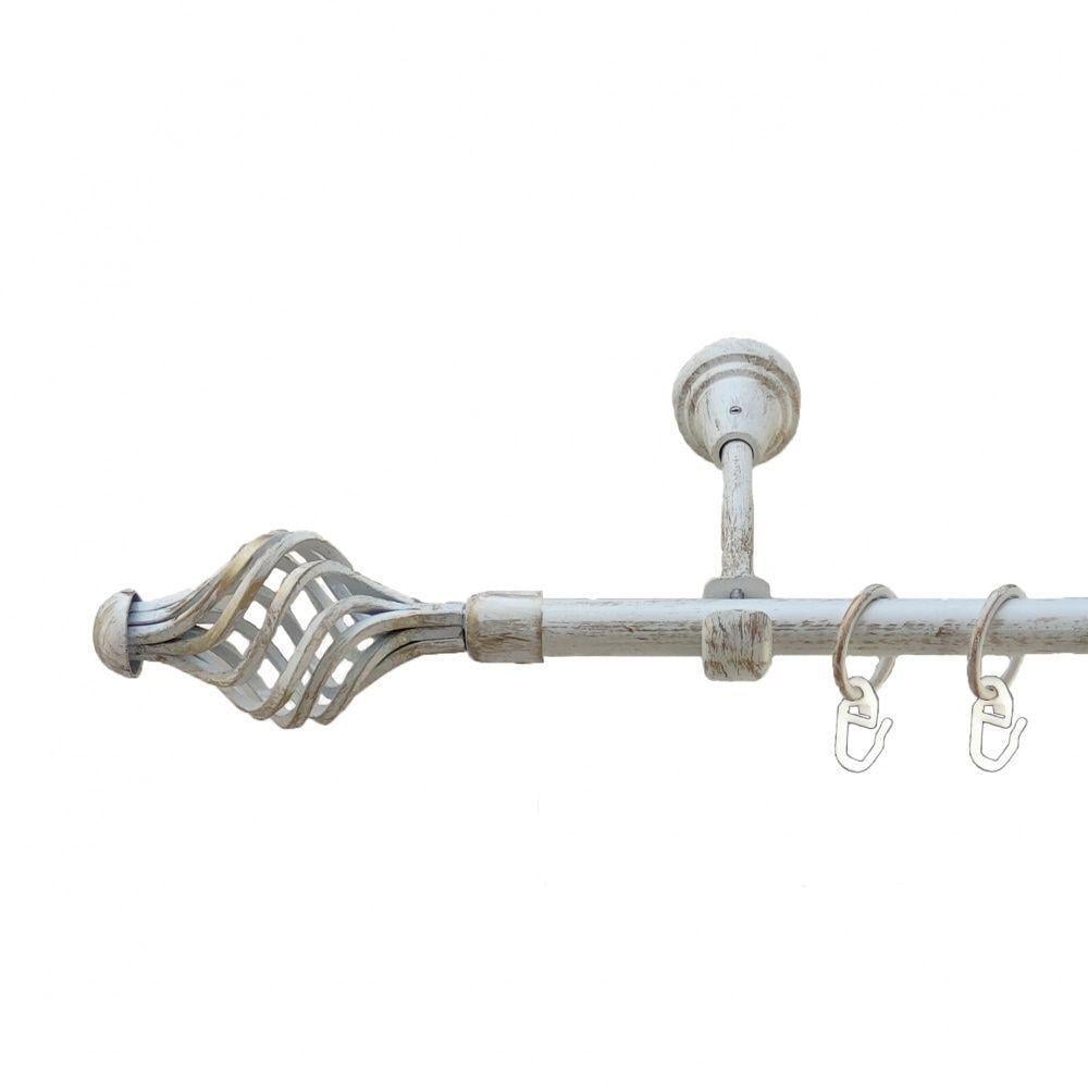 Карниз для штор Orvit Арезо однорядный гладкий 16 мм 240 см Белое золото (5478913)