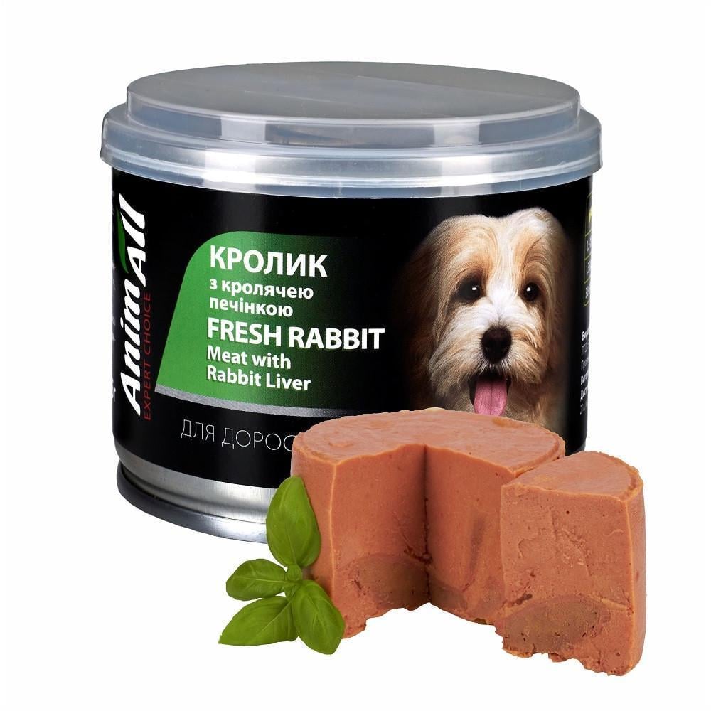 Корм влажный AnimAll кролик с кроличьей печенью для собак 195 г (2998381594) Корм влажный AnimAll кролик с кроличьей печенью для собак 195 г (2998381594)