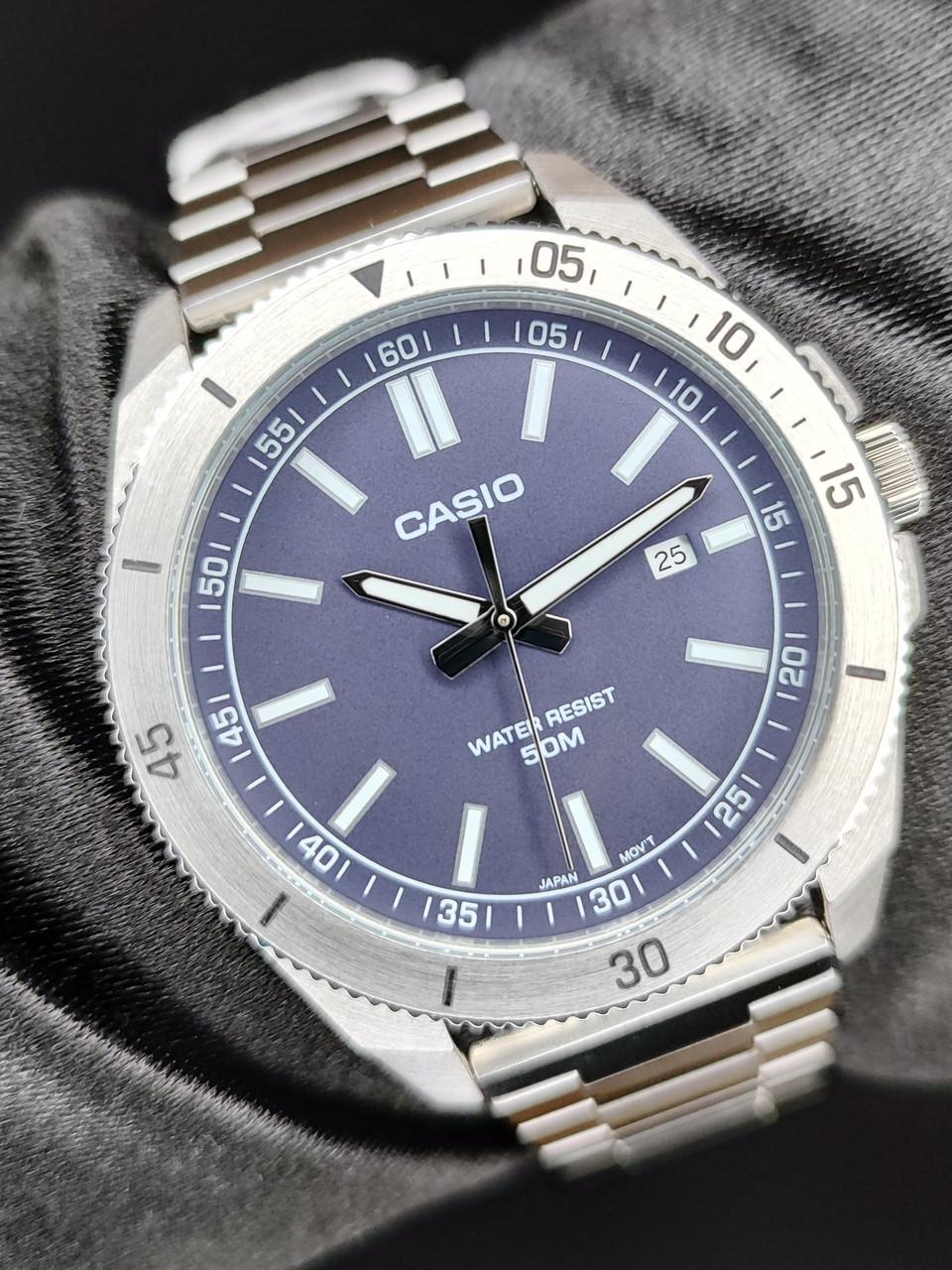 Мужские наручные часы Casio MTP-B155D-2E Timeless Collection со стальным корпусом Синий (2721878829)