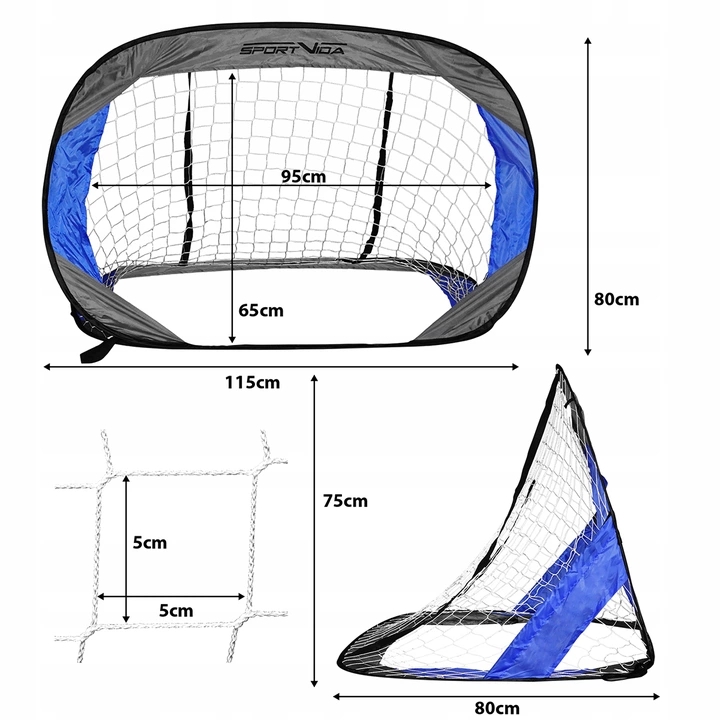Футбольні ворота SportVida складані 115х75 см (SV-WS0010) - фото 5