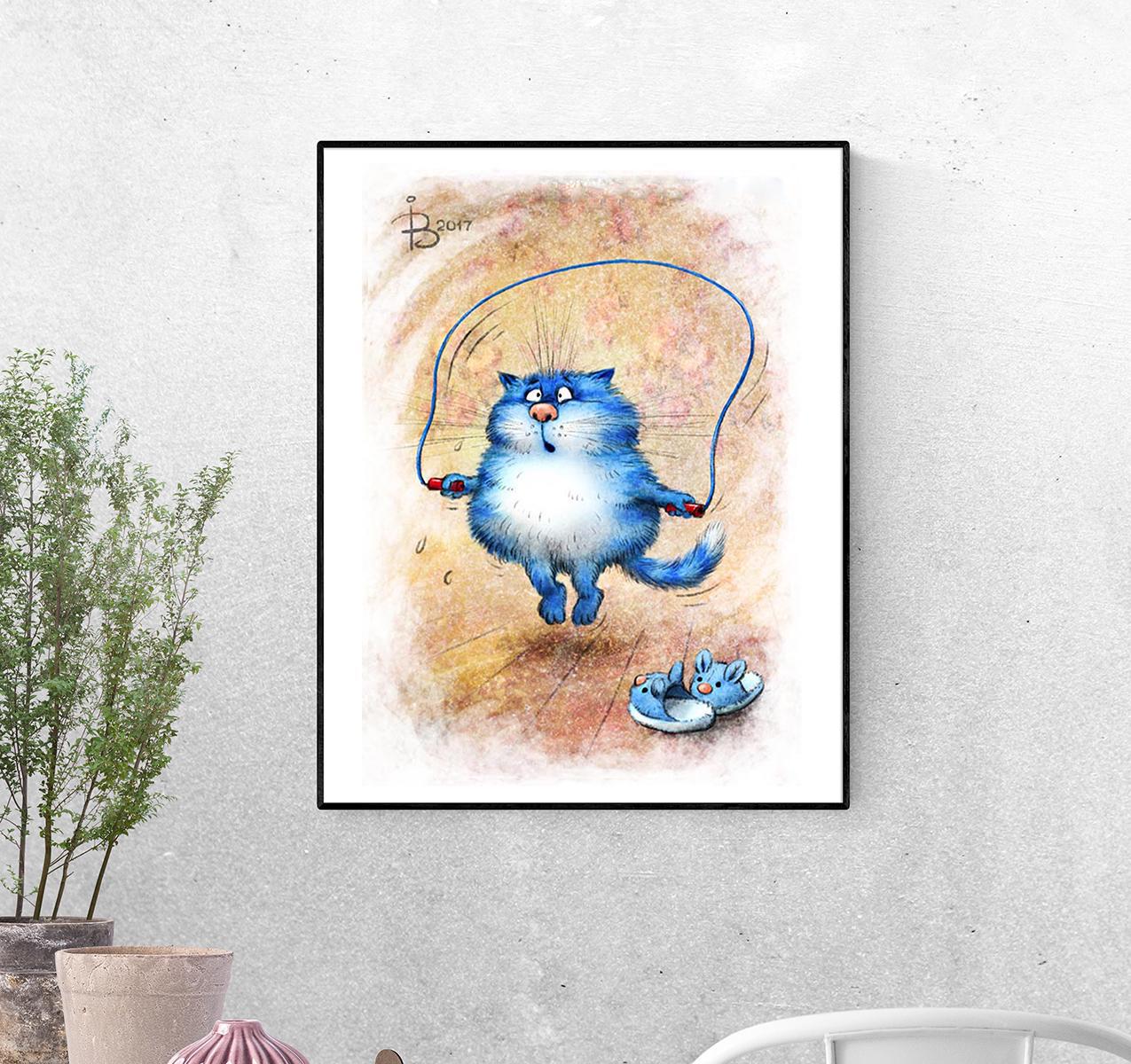 Постер Фитнес (скакалочка) формат А-2