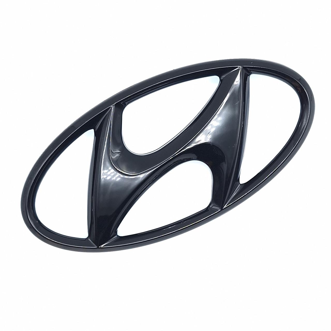 Емблема Hyundai 130х65 мм Чорний глянцевий (2161351617)