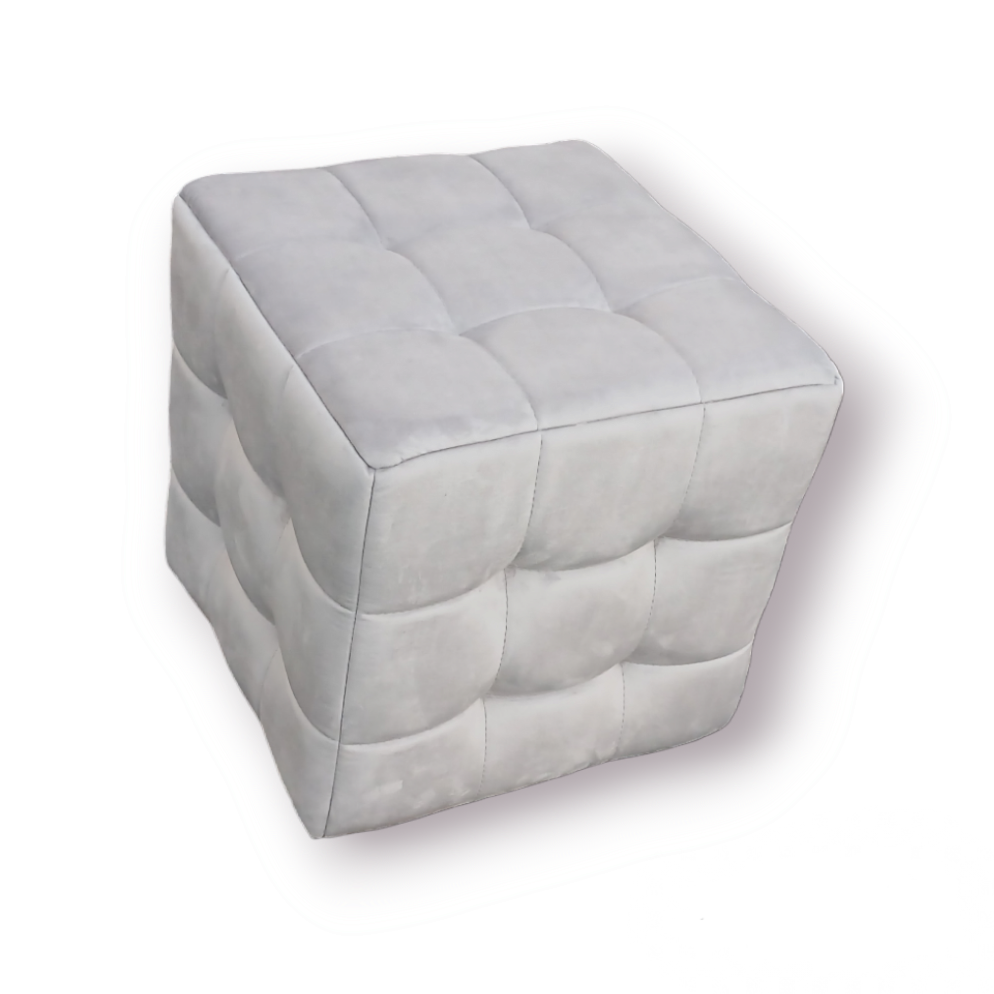 Пуф квадратний Кантрі велюр Жасмин 40х40х41 см Сірий - фото 2