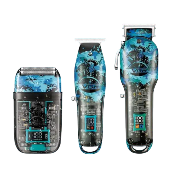 Набір машинок VGR для стрижки волосся 3в1 тримеру та шейвера з LED-дисплеєм (V-645)