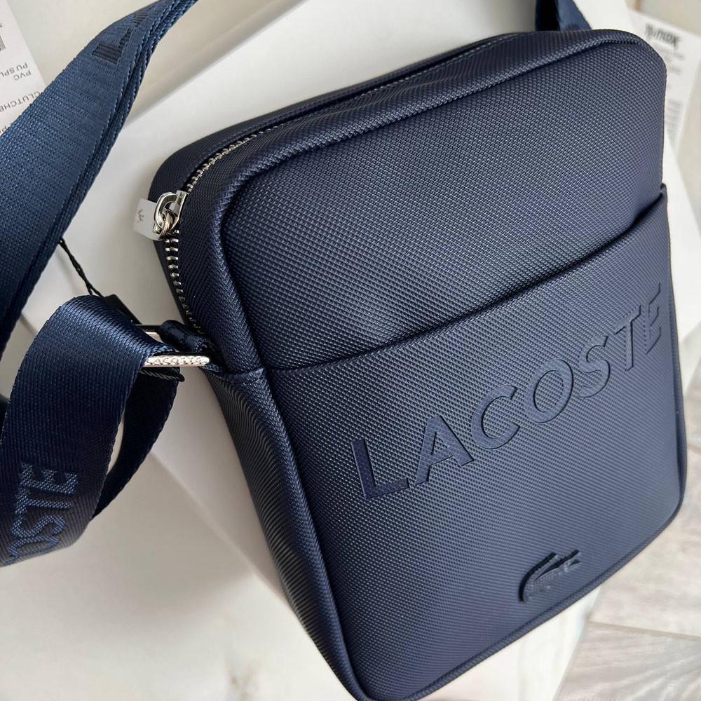 Сумка мужская брендовая через плечо Lacoste Синий (2026 PTR) - фото 2 Сумка мужская брендовая через плечо Lacoste Синий (2026 PTR) - фото 2
