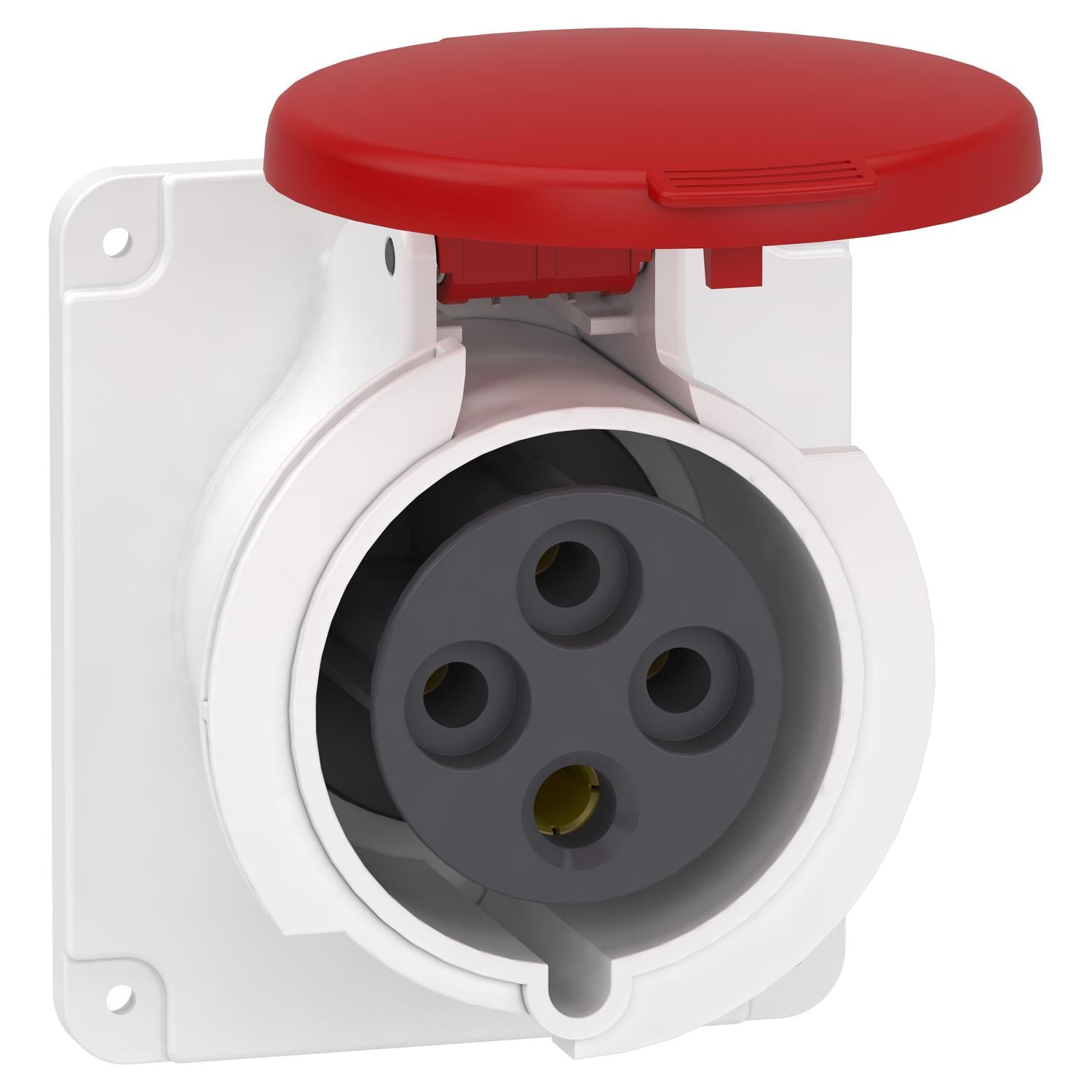 Силовая розетка Schneider Electric PratiKa 3P+E 32А 415 В встраиваемая IP44 Красный (PKY32G434)
