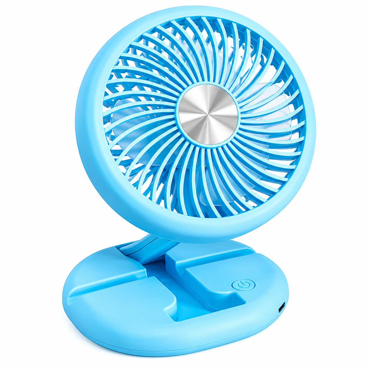 Настольный складной USB мини-вентилятор Mini Fan W1646 Голубой (W1646)