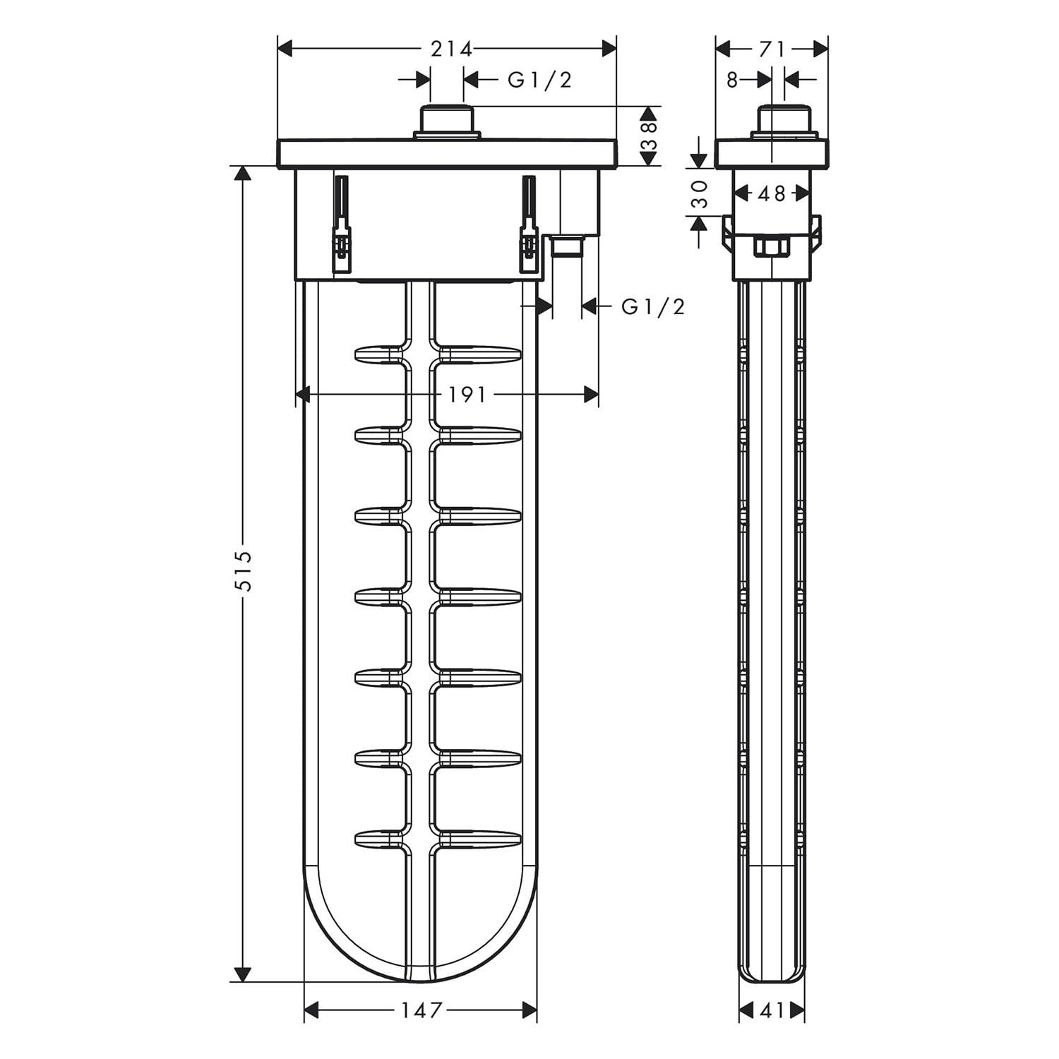 Душовий шланг прихованого монтажу Hansgrohe sBox Square 28010990 (114895) - фото 2