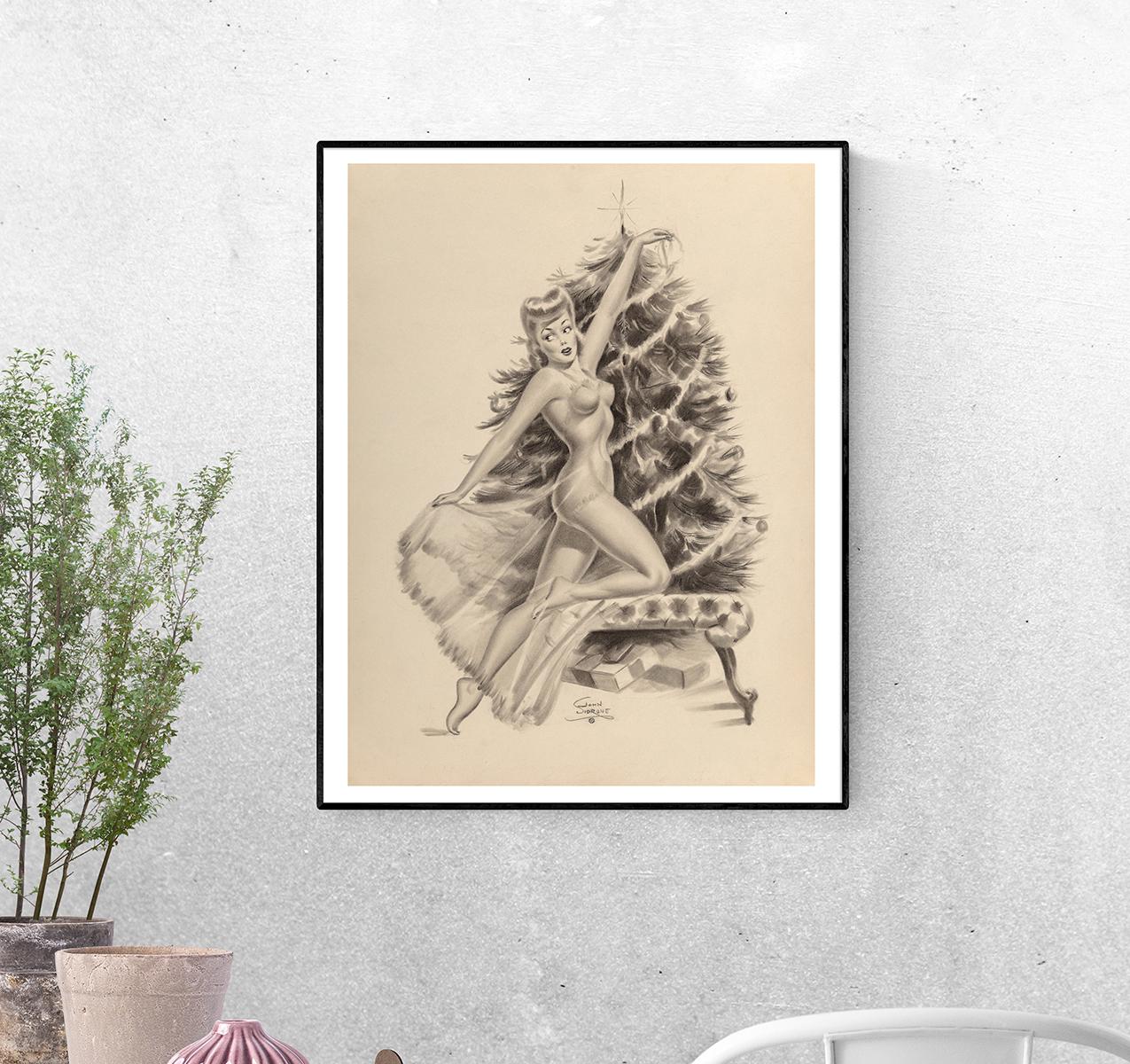 Постер Новогодняя фея формат А-4 (pin_up010054_Poster)