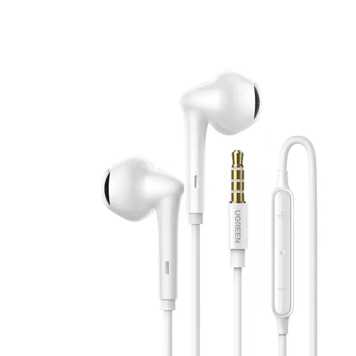 Навушники UGREEN EP101 Wired Earphones with 3,5 мм Plug White (18409980) - фото 1