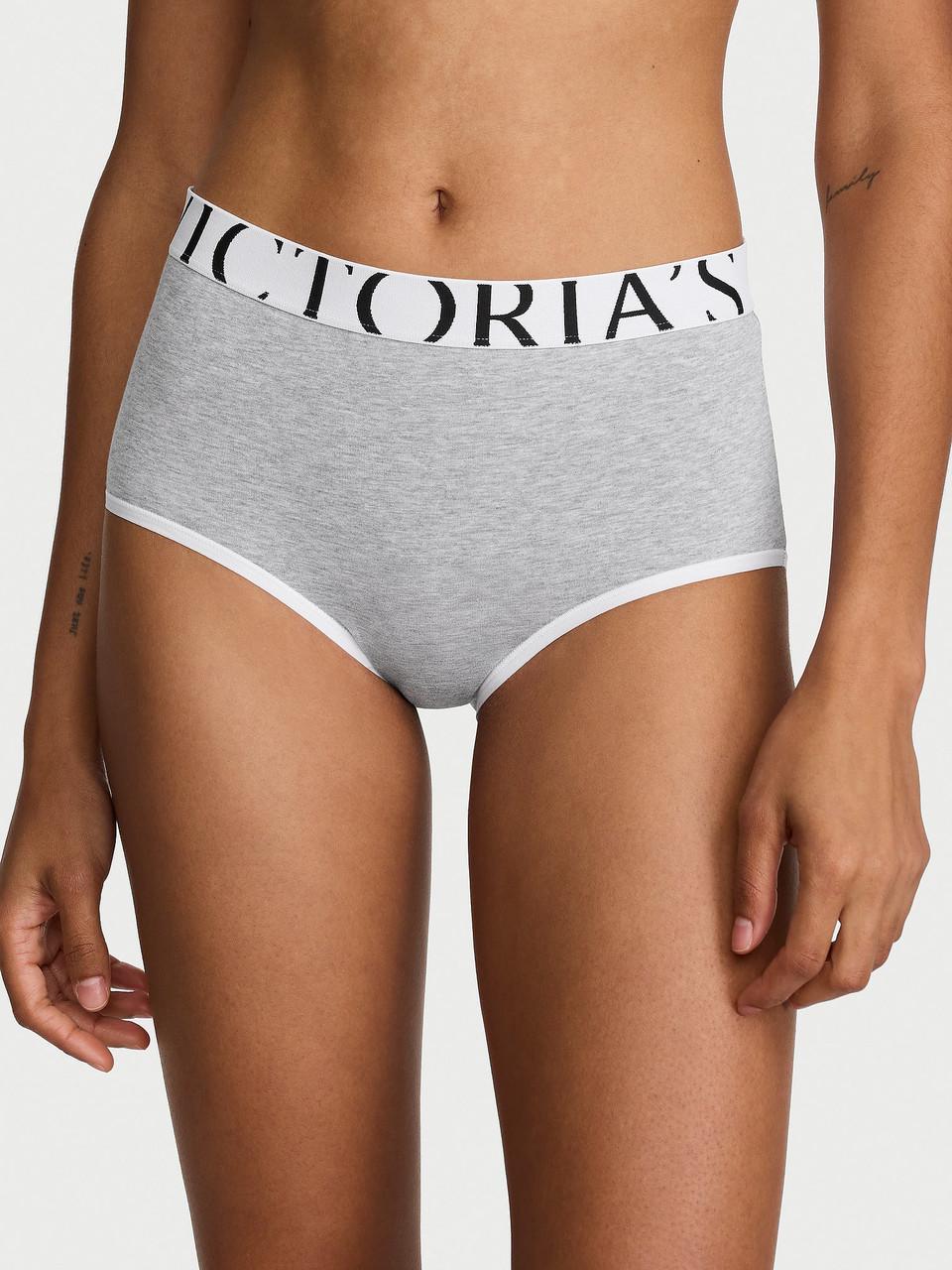 Трусики женские Victoria's Secret Exploded Logo Cotton Modern Brief M Серый