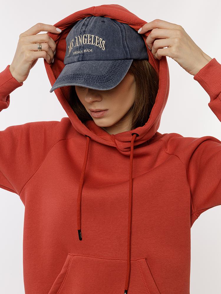 Худі жіноче ЦБ-00223880 р. 42 Теракотовий (SKT000918529) - фото 4