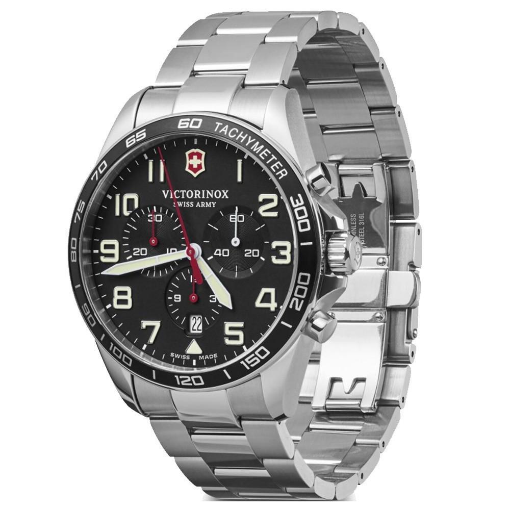 Наручний годинник чоловічий Victorinox Swiss Army Fieldforce Chrono кварцевий Silver (V241855) - фото 2 Наручний годинник чоловічий Victorinox Swiss Army Fieldforce Chrono кварцевий Silver (V241855) - фото 2