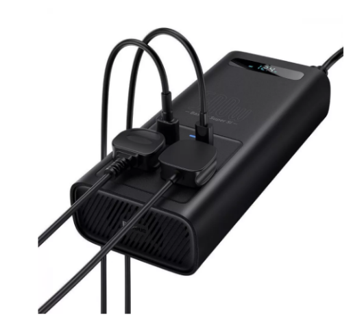 Перетворювач автомобільний Baseus Super Si Inverter 500 W 220 V CN/EU Black (386710001) - фото 2