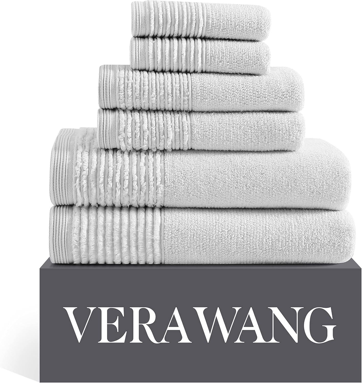 Полотенца махровые Vera Wang из плотного 100% хлопка комплект для двух человек 570 г/м2 6 шт. Серый (37237357)