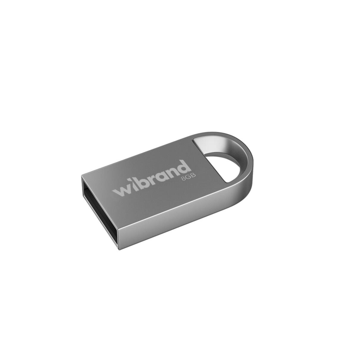 Флеш-пам'ять USB металлический брелок моноблок Wibrand WI2.0/LY8M2S USB 2.0 Lynx 8 Gb Silver (600983) - фото 1