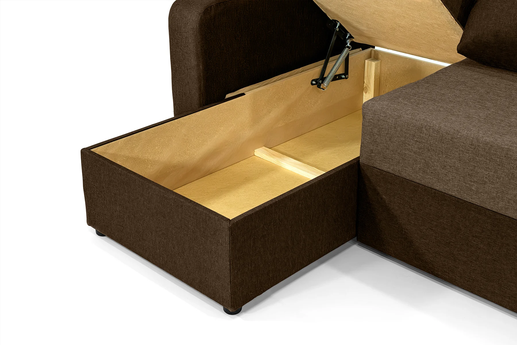 Диван кутовий Париж 235х150 см Бежевий з коричневим (28118819) - фото 6 Диван кутовий Париж 235х150 см Бежевий з коричневим (28118819) - фото 6