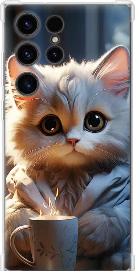 Чехол на Samsung Galaxy S23 Ultra White cat (5646sp-2906-42517) Чехол на Samsung Galaxy S23 Ultra White cat (5646sp-2906-42517)