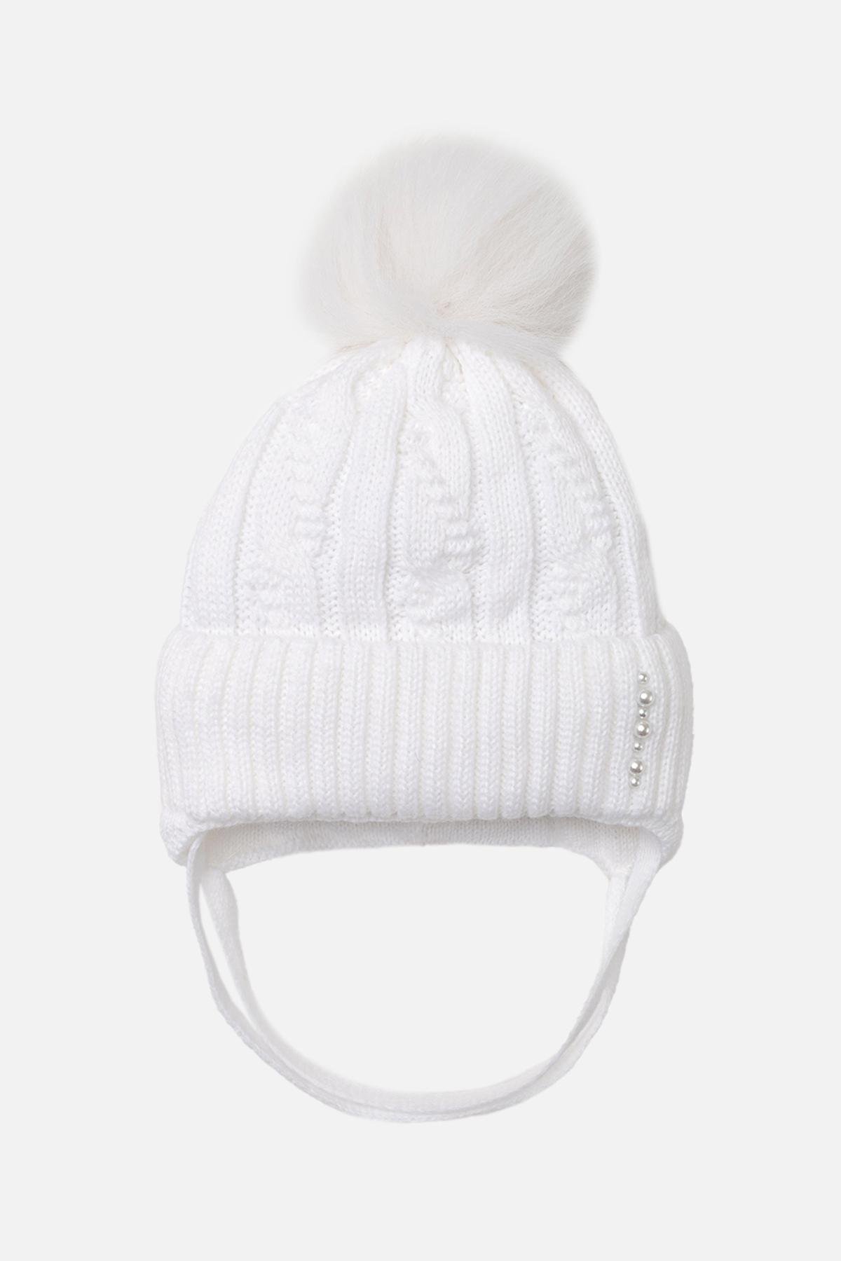 Шапка для девочки 40-42 см Белый (ЦБ-00263332) Шапка для девочки 40-42 см Белый (ЦБ-00263332)